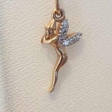 Золотая подвеска ангел