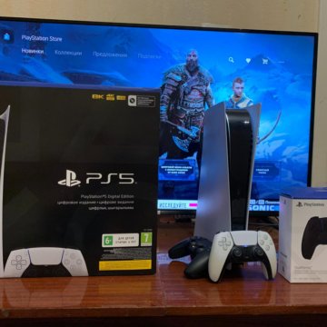 Playstation 5 Digital Edition 825gb + 2 геймпада