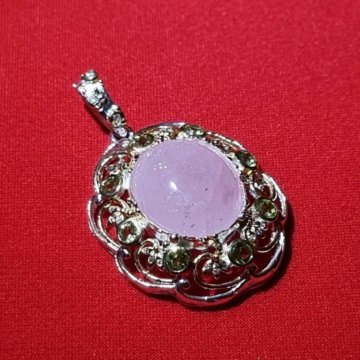 Кулон: Морганит.Хризолит. 925.2 тона золото