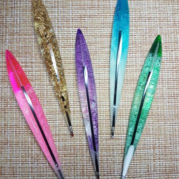 Ручка из ювелирной смолы