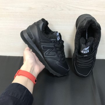 Кроссовки New Balance 574 черные зимние