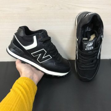 Кроссовки New Balance 574 черные зимние