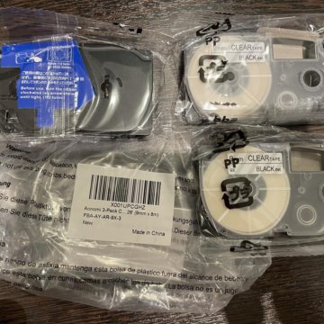 3 картриджа XR-9WE2S для принтера этикеток Casio