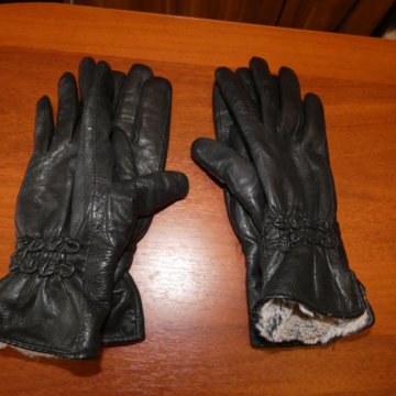 Перчатки женские кожаные