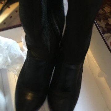 Сапоги зимние с овчиной , вверх дублёнка