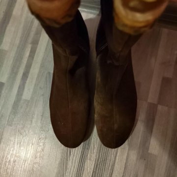 Сапоги зимние замшевые 39