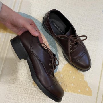 Ботинки женские броги оксфорды кожаные