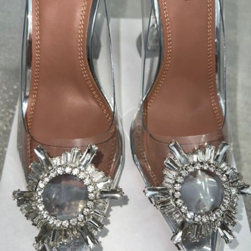 Туфли AMINA MUADDI, босоножки, прозрачные