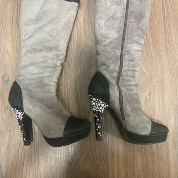 Сапоги зимние натуральные мех/замша