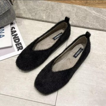 Теплые женские меховые туфли. Новые. Разм 38,5-39