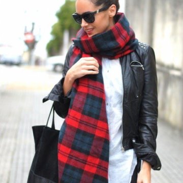 Двусторонний клетчатый шарф Zara, новый