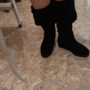 Новые сапоги ботфорты замшевые с мехом Италия