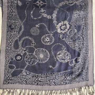 Палантин синий