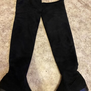 Замшевые ботфорты