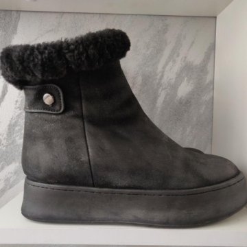 Сапоги зимние замш Abricot