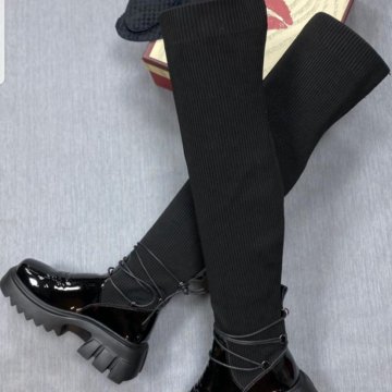 Ботфорты чулки на тракторной подошве