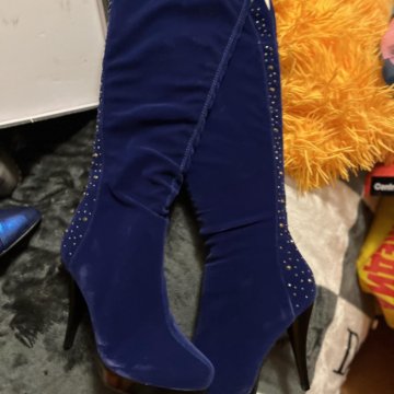 Сапоги зимние на каблуке