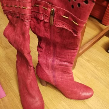 Сапоги натуральная кожа, осенние и зимние на меху