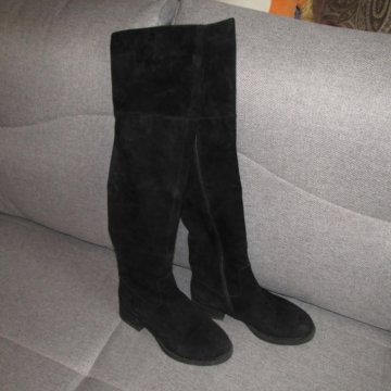 Сапоги женские зимние замшевые 36 (brocoli)