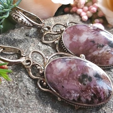 Красивые крупные серьги из серебра