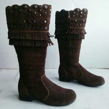 Сапоги/зима/замша/овчина/Italy