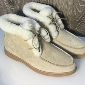 Замшевые ботинки зимние