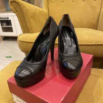 Туфли 39 черные натуральная кожа