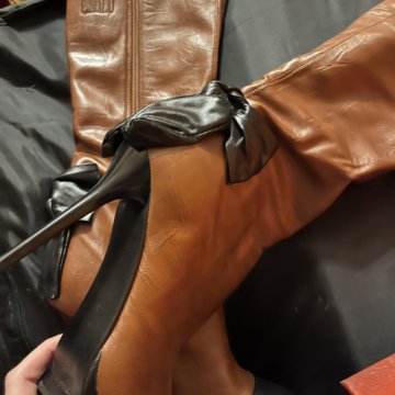 Сапоги зимние на каблуке