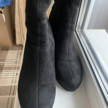 Сапоги замша 38 б/у