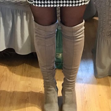 Ботфорты замшевые серые 39-40