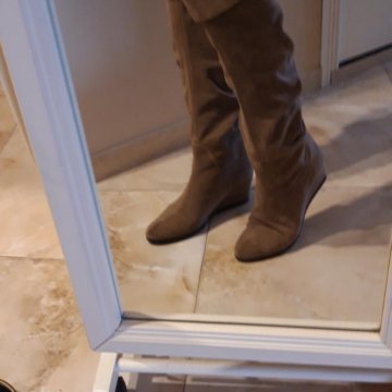 Сапоги из замши