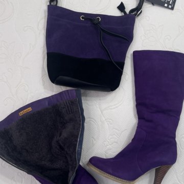 Сапоги зимние замковые и сумка