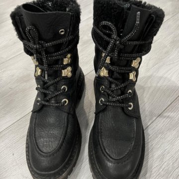 Ботинки зимние кожаные agl Италия