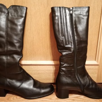 Сапоги зимние кожаные почти новые 28 см 41-42