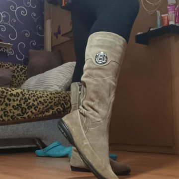 Сапоги замшевые