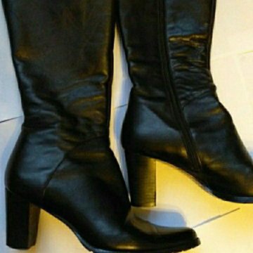 Демисезон(р.37), Нат. кожа, флис сапоги