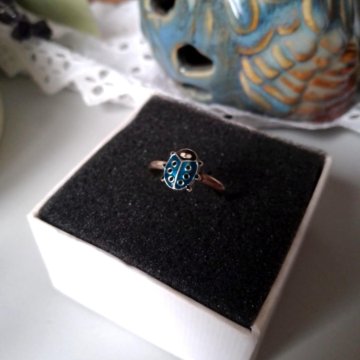 Серебряное кольцо с эмалью