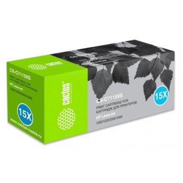 CS-C7115XS, Тонер-картридж CACTUS 15X Лазерный Чер