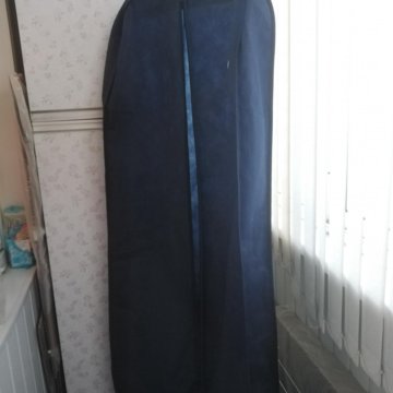 Чехол для одежды синий. С ручками 140х64 см