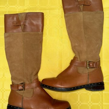 Кожаные деми сапоги 37