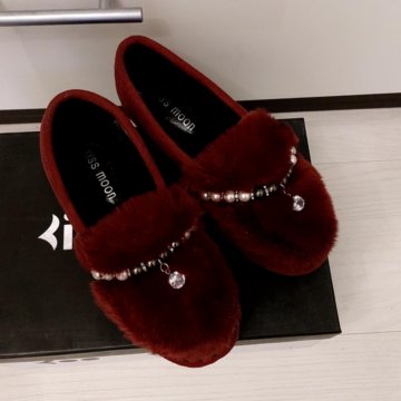 Мокасины Kiss Moon внутри натуральный мех