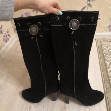Сапоги осенние замша 37 размер