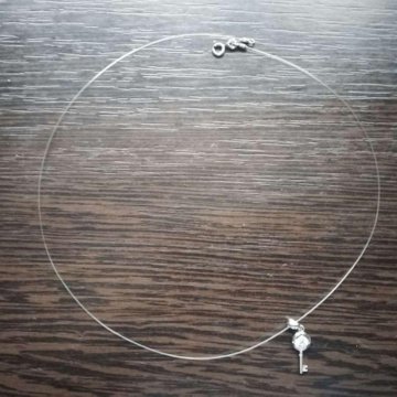 Леска колье серебро 40см