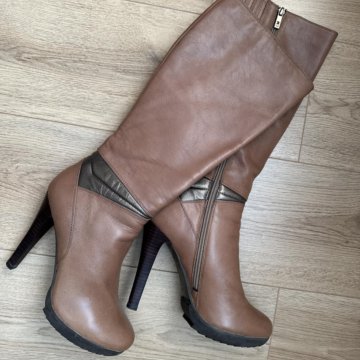 Сапоги кожаные демисезон