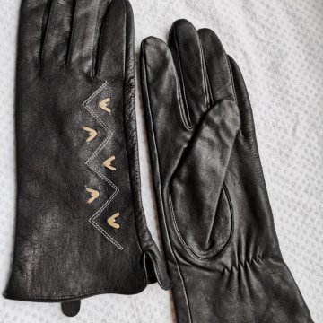 Перчатки женские кожаные