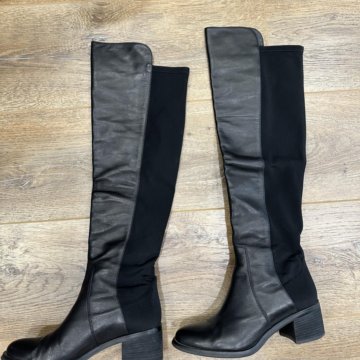 Ботфорты кожаные