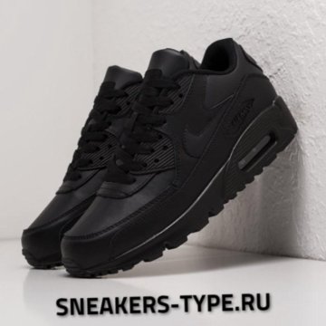 Кроссовки Nike Air Max 90 Leather Black (36-45)
