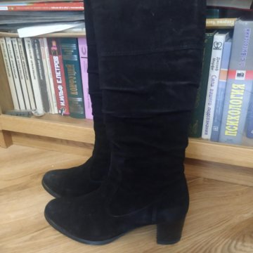 Сапоги замшевые