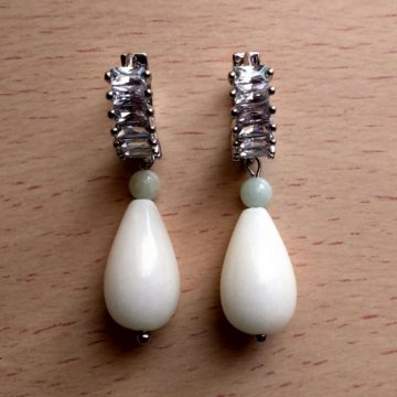 Серьги с кальцитом