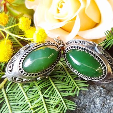 Крупные винтажные серьги